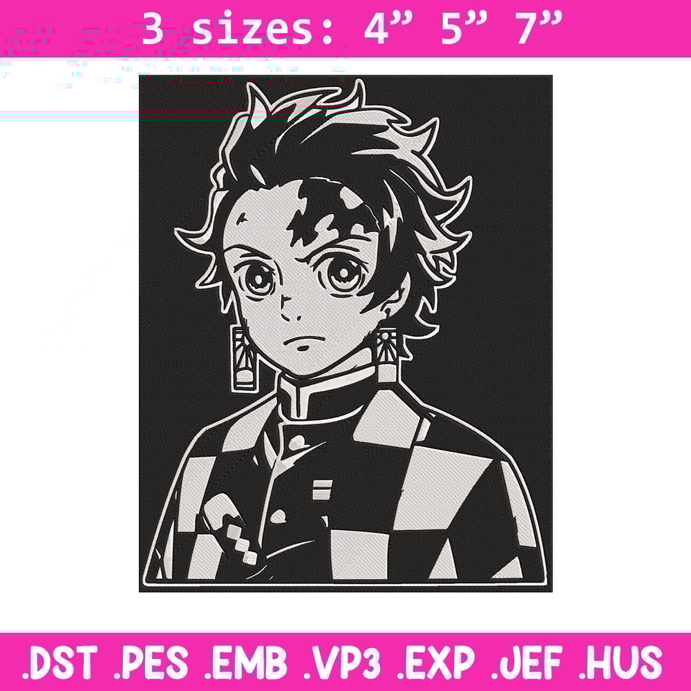 Tanjiro poster Embroidery Design, Demon slayer Embroidery, Embroidery File,Anime Embroidery,Anime shirt,Digital download.jpg