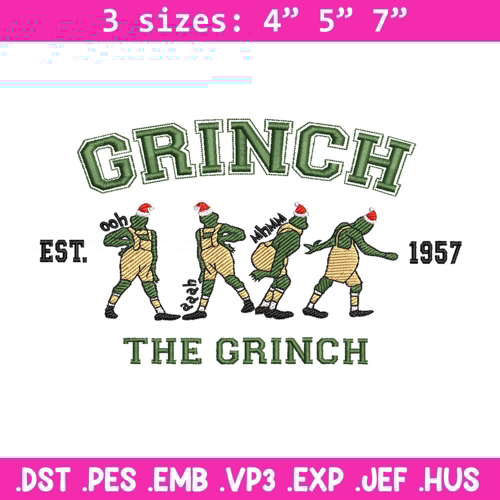The grinch est embroidery design,Grinch embroidery, Chrismas design, Embroidery shirt, Embroidery file, Digital download.jpg
