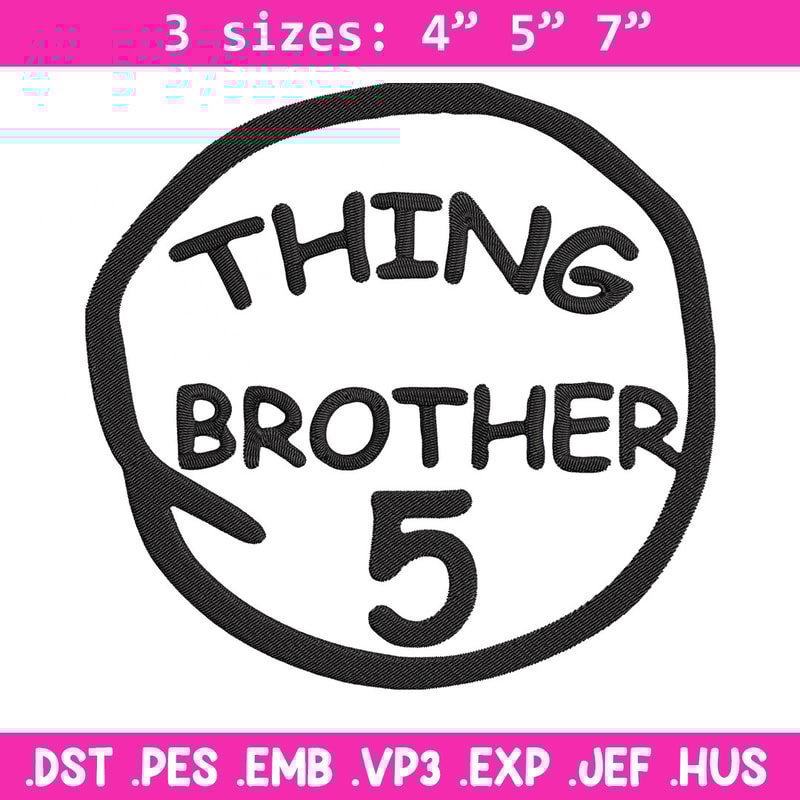 Thing Brother 5 Embroidery Design, Embroidery File, logo Embroidery, logo shirt, Embroidery design, Digital download..jpg