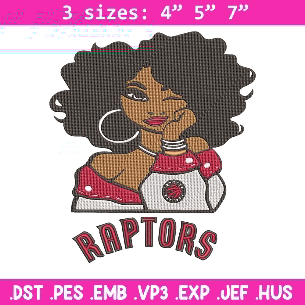 Toronto Raptors girl embroidery design, NBA embroidery, Sport embroidery,Embroidery design, Logo sport embroidery..jpg