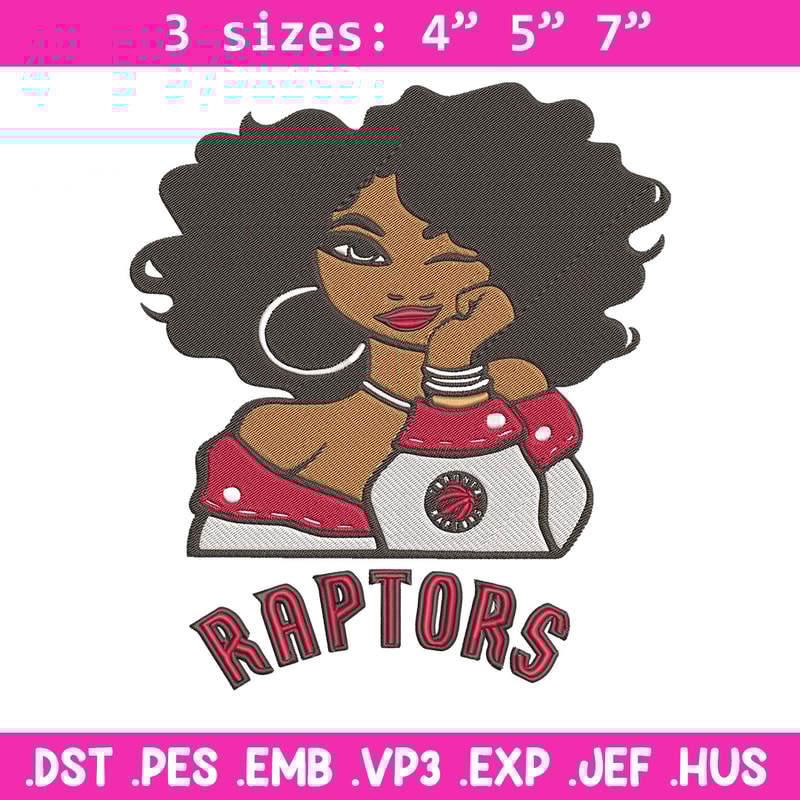 Toronto Raptors girl embroidery design, NBA embroidery, Sport embroidery,Embroidery design, Logo sport embroidery..jpg