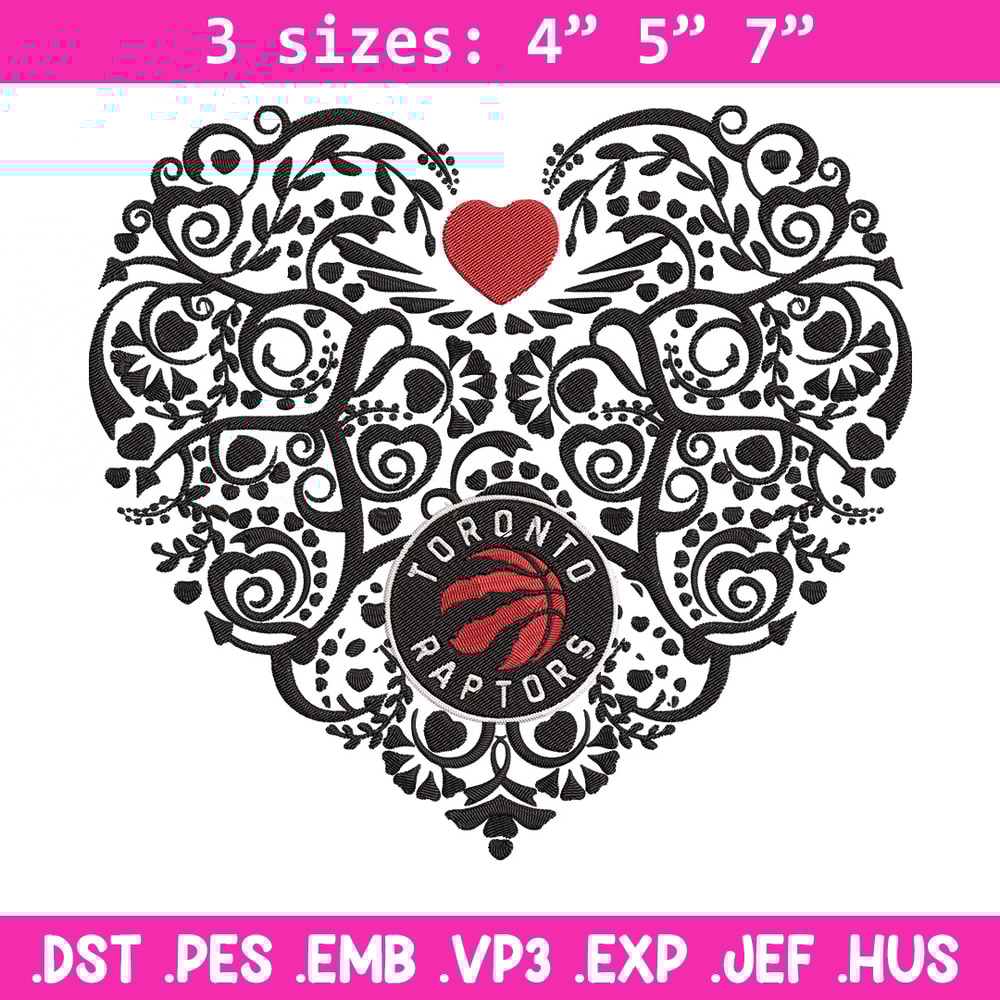 Toronto Raptors heart embroidery design, NBA embroidery, Sport embroidery,Embroidery design, Logo sport embroidery..jpg