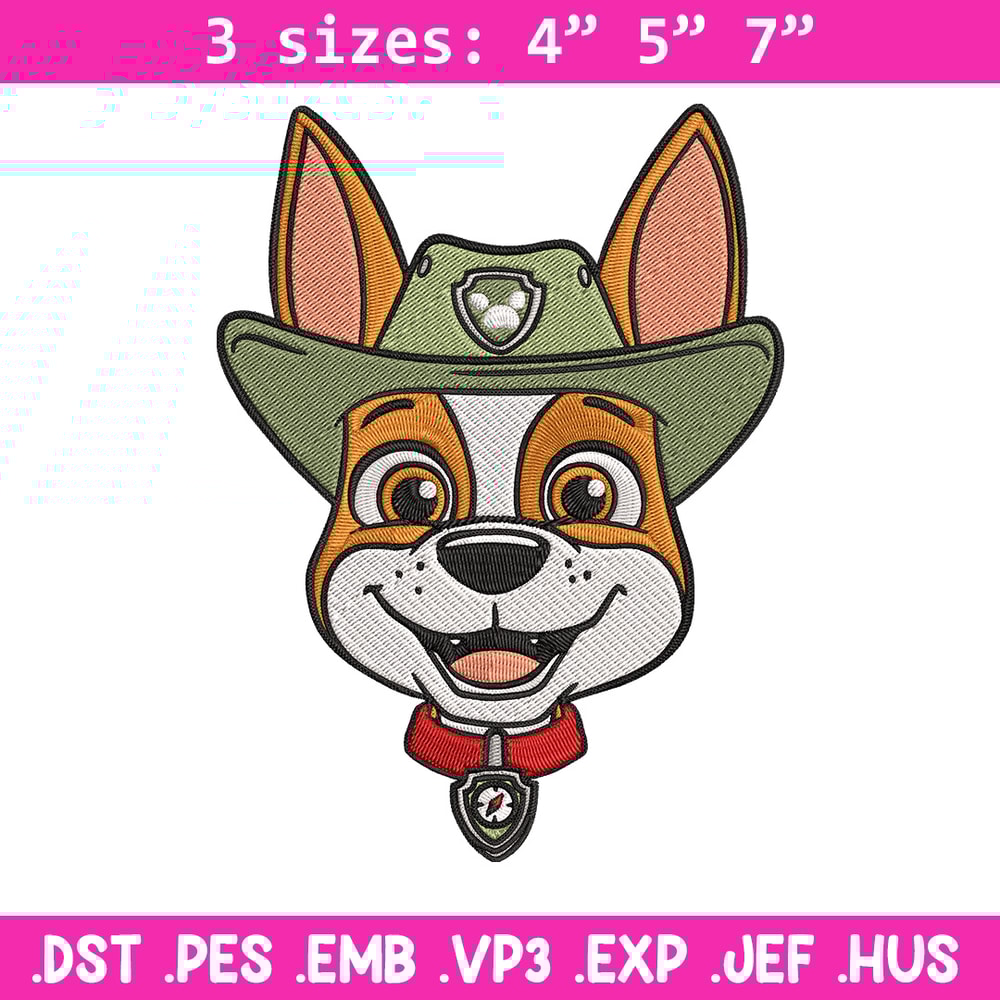 Tracker dog Embroidery Design, Paw patrol Embroidery, Embroidery File, Anime Embroidery, Anime shirt, Digital download.jpg