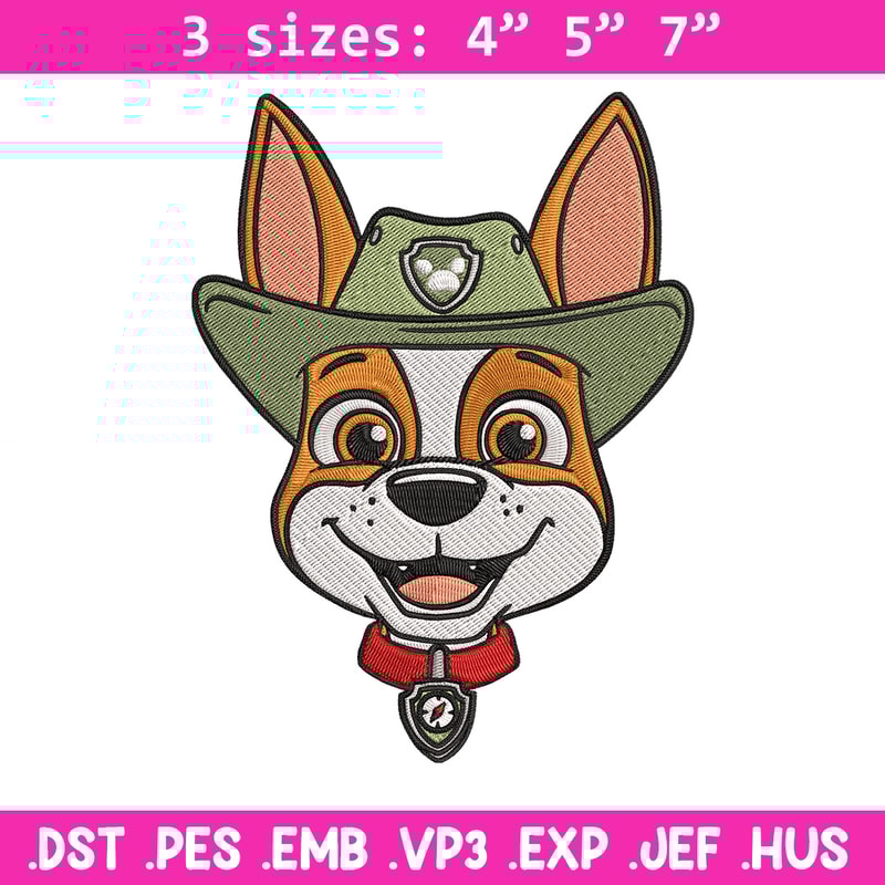 Tracker dog Embroidery Design, Paw patrol Embroidery, Embroidery File, Anime Embroidery, Anime shirt, Digital download.jpg