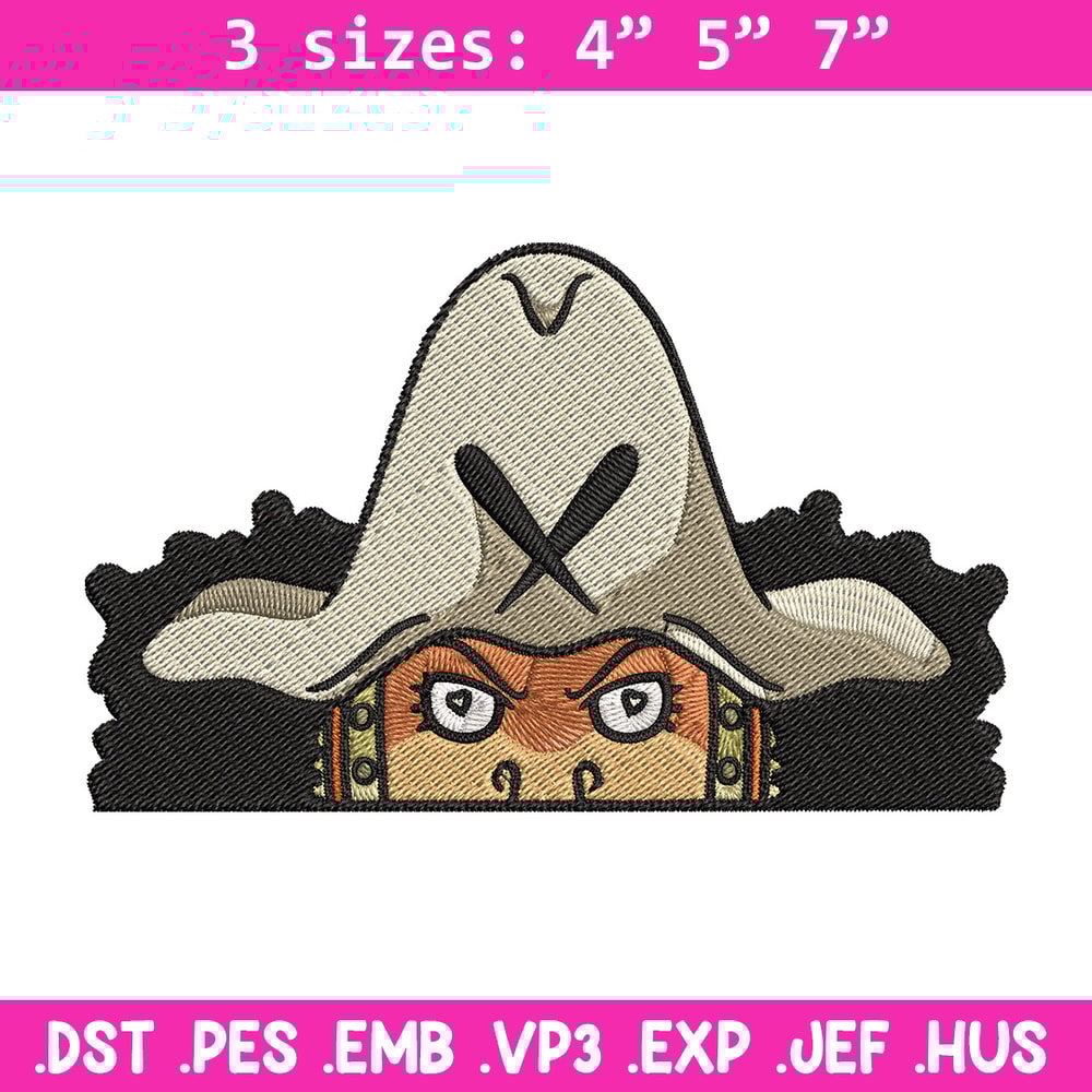 Usopp Peeker Embroidery Design, One piece Embroidery, Embroidery File, Anime Embroidery, Anime shirt, Digital download..jpg