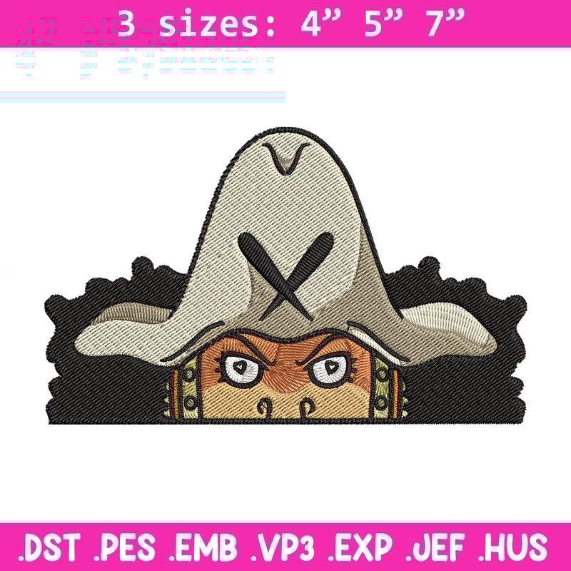 Usopp Peeker Embroidery Design, One piece Embroidery, Embroidery File, Anime Embroidery, Anime shirt, Digital download..jpg