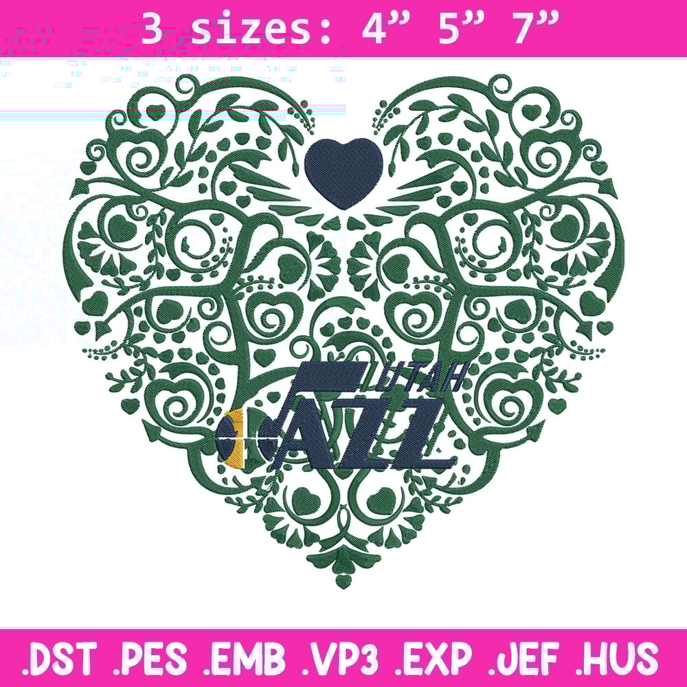 Utah Jazz heart embroidery design, NBA embroidery, Sport embroidery, Embroidery design, Logo sport embroidery.jpg