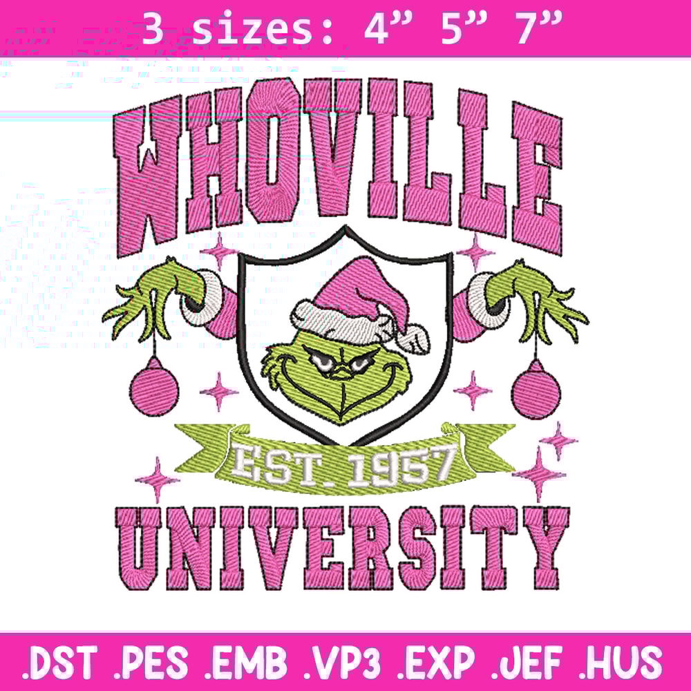 Whoville est1957 embroidery design, Grinch embroidery, Chrismas design,Embroidery shirt,Embroidery file,Digital download.jpg