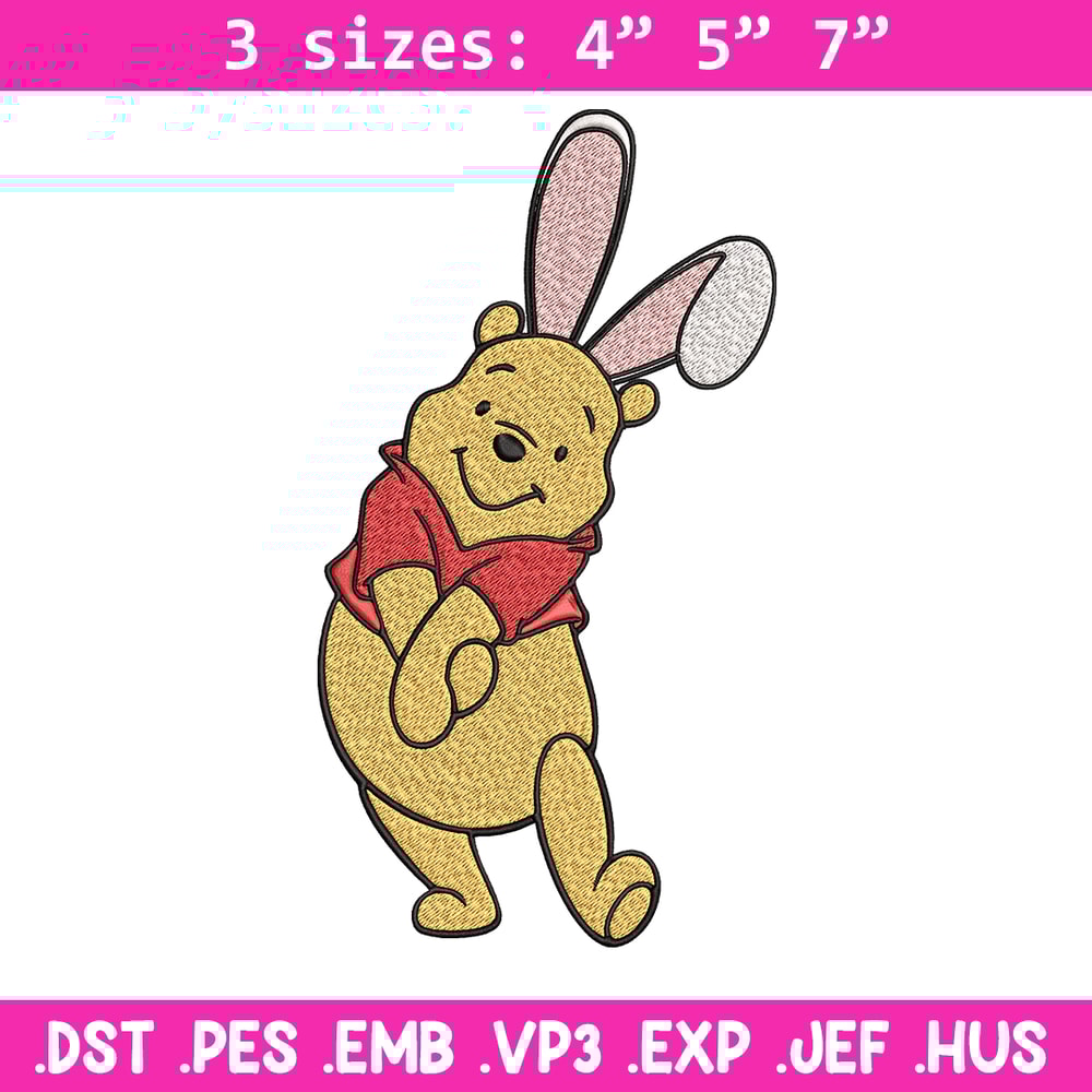 Winnie The Pooh Embroidery design, Winnie The Pooh Embroidery, Embroidery File, cartoon design, Digital download..jpg
