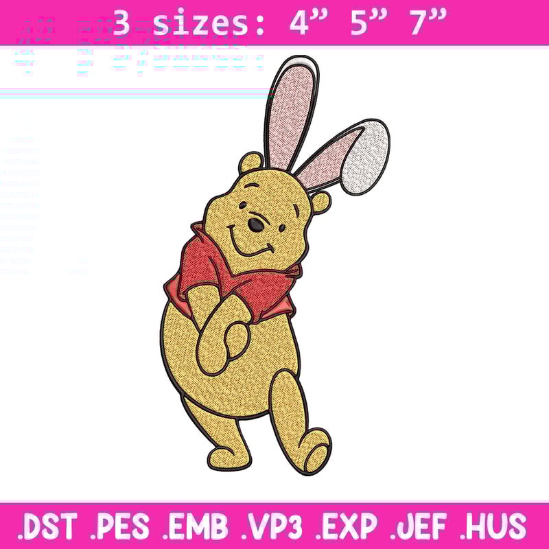 Winnie The Pooh Embroidery design, Winnie The Pooh Embroidery, Embroidery File, cartoon design, Digital download..jpg