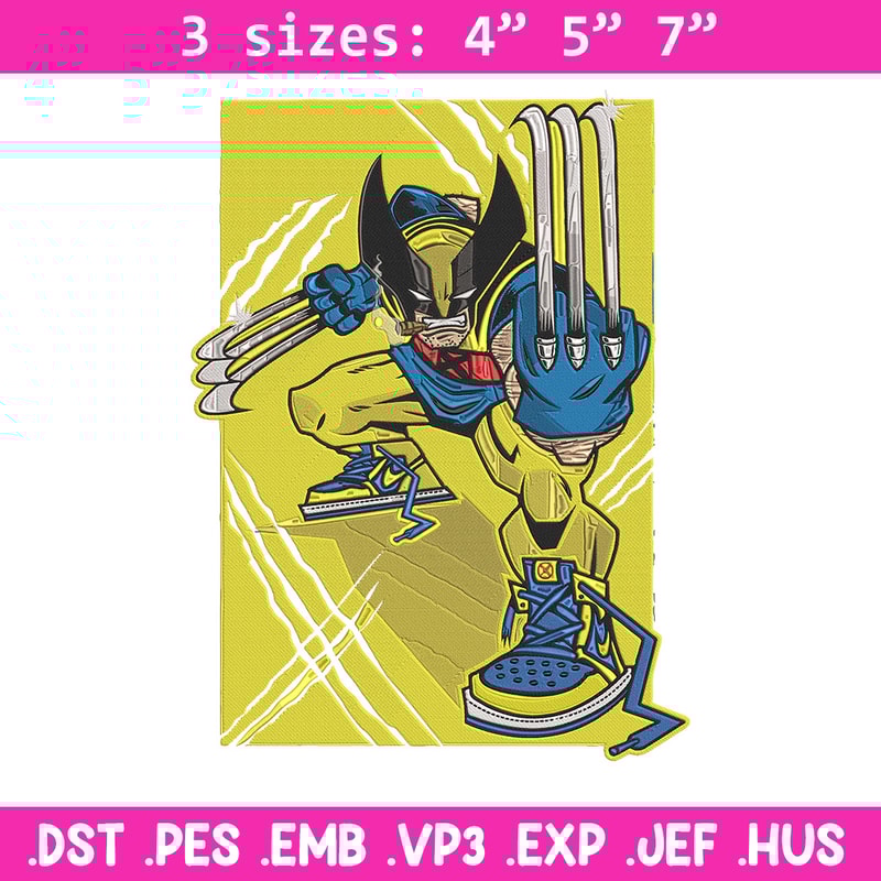 Wolverine poster Embroidery Design, DC comics Embroidery, Embroidery File, Anime Embroidery,Anime shirt,Digital download.jpg