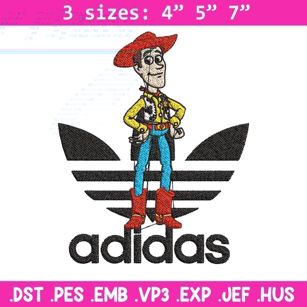 Woody adidas Embroidery Design, Adidas Embroidery, Embroidery File, Brand Embroidery, Logo shirt, Digital download.jpg