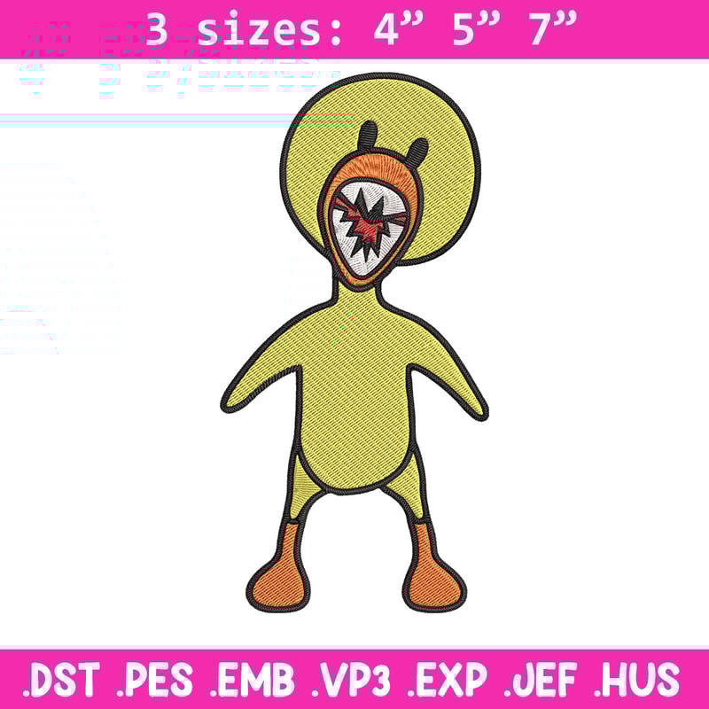 Yellow Rainbow Embroidery Design, Rainbow Friends Embroidery, Embroidery File, Anime Embroidery, Digital download..jpg