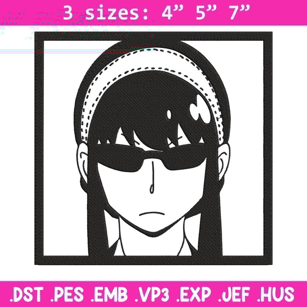 Yor forger Embroidery Design, Spy x family Embroidery, Embroidery File, Anime Embroidery, Anime shirt, Digital download.jpg