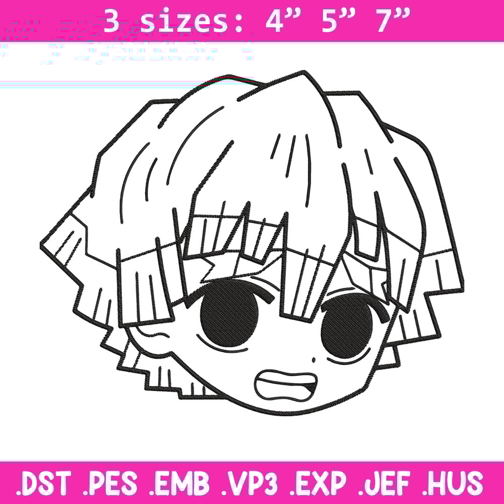 Zenitsu chibi Embroidery Design,Demon slayer Embroidery,Embroidery File,Anime Embroidery,Anime shirt, Digital download.jpg