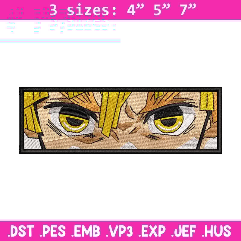 Zenitsu eyes Nike embroidery design, Kimetsu no Yaiba embroidery, Nike design, anime design, Digital download.jpg