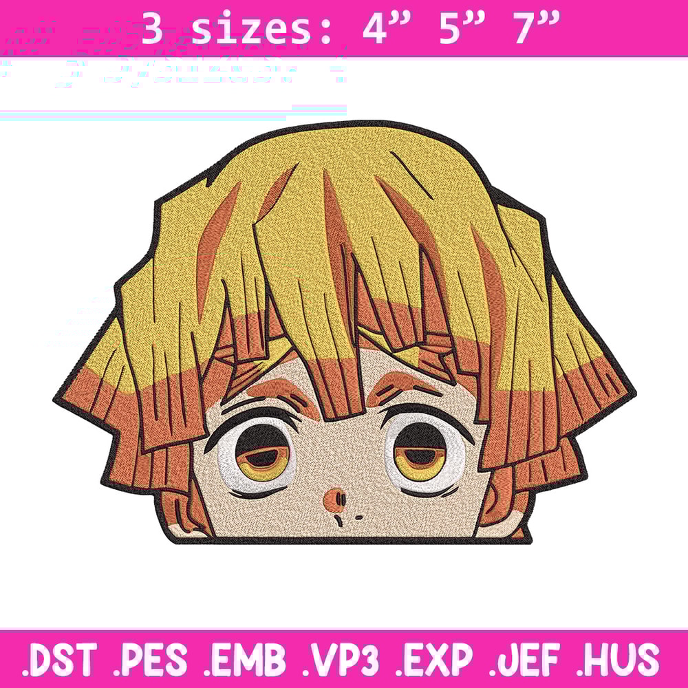 Zenitsu Peeker Embroidery Design, Demon slayer Embroidery, Embroidery File, Anime Embroidery,Anime shirt,Digital download.jpg