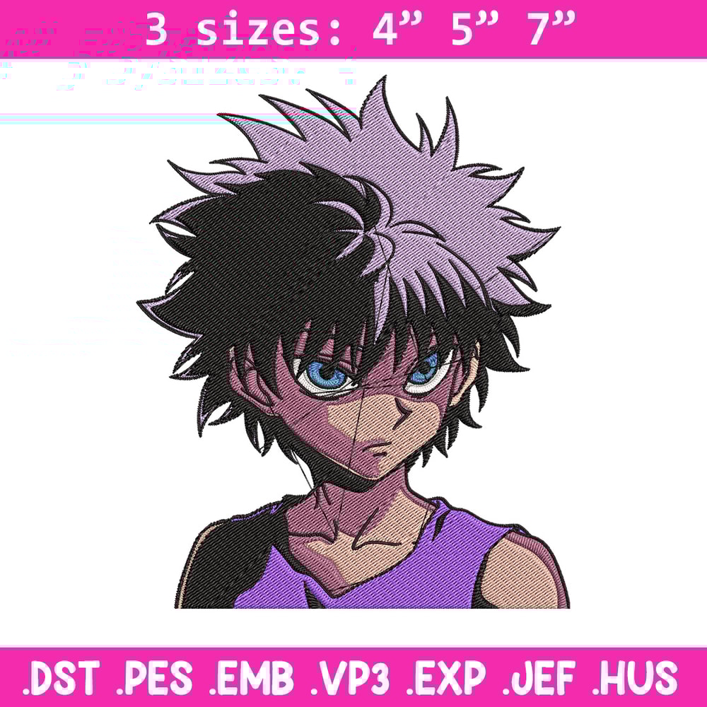 Zoldyck Killua Embroidery Design, Hxh Embroidery,Embroidery File, Anime Embroidery, Anime shirt, Digital download..jpg
