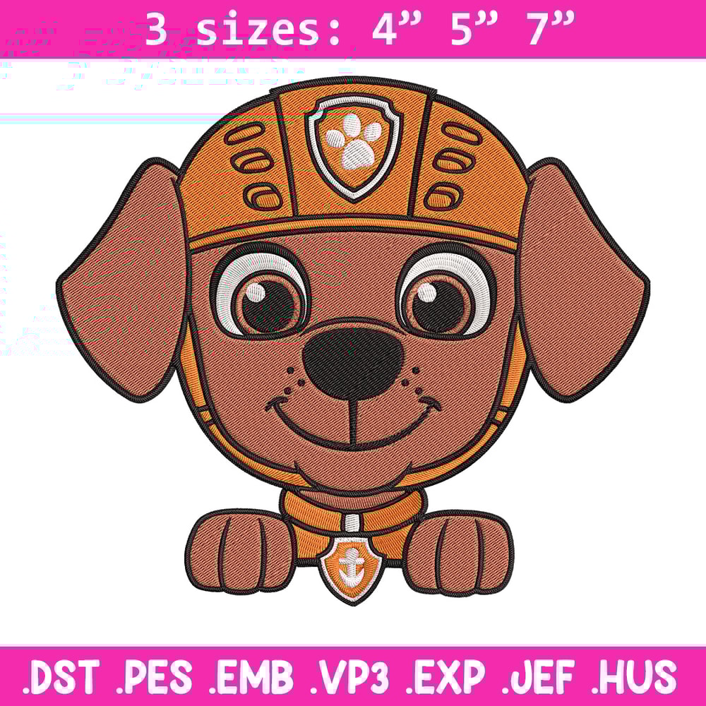 Zuma dog Embroidery Design, Paw Patrol Embroidery, Embroidery File, Anime Embroidery, Anime shirt, Digital download..jpg
