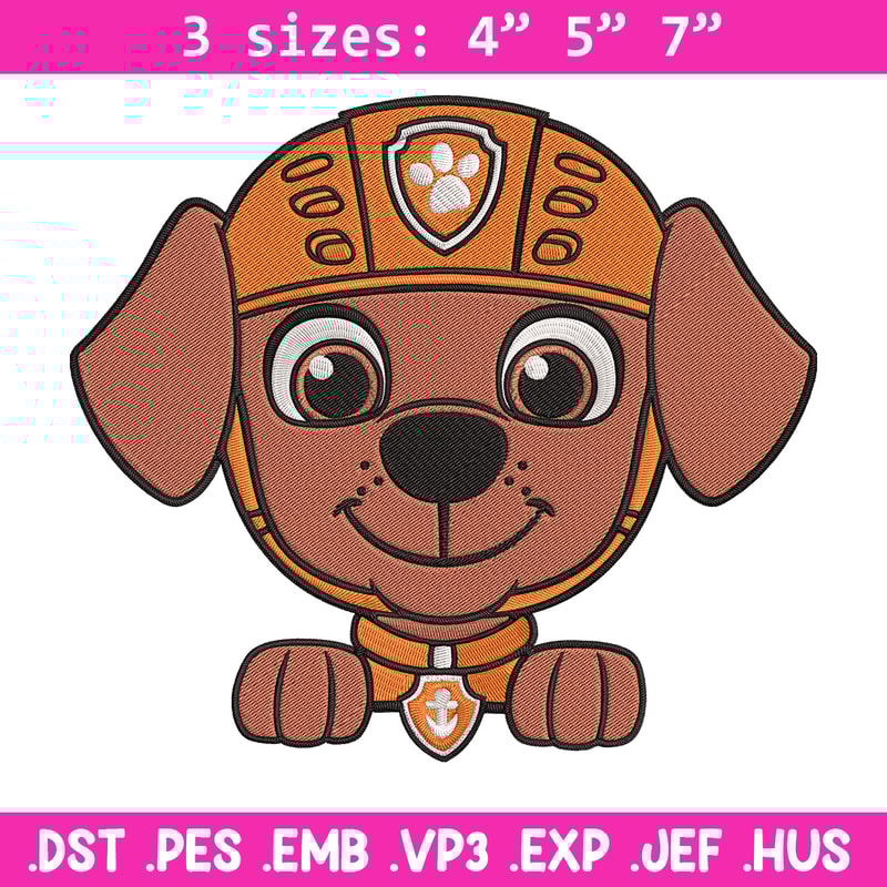 Zuma dog Embroidery Design, Paw Patrol Embroidery, Embroidery File, Anime Embroidery, Anime shirt, Digital download..jpg