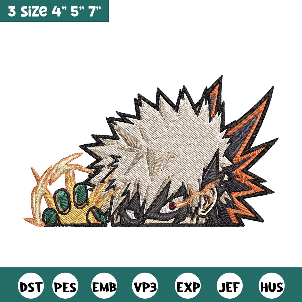 Bakugo Peeker Embroidery Design, Mha Embroidery, Embroidery File, Anime Embroidery, Anime shirt, Digital download..jpg