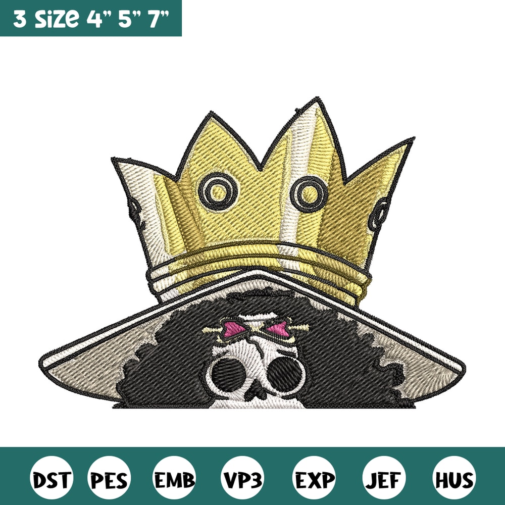 Brook Peeker Embroidery Design, One piece Embroidery, Embroidery File, Anime Embroidery, Anime shirt, Digital download..jpg