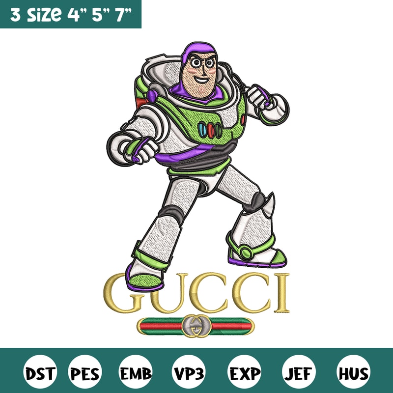 Buzz lightyear Gucci Embroidery design, Buzz lightyear Embroidery, cartoon design, Embroidery File, Instant download..jpg