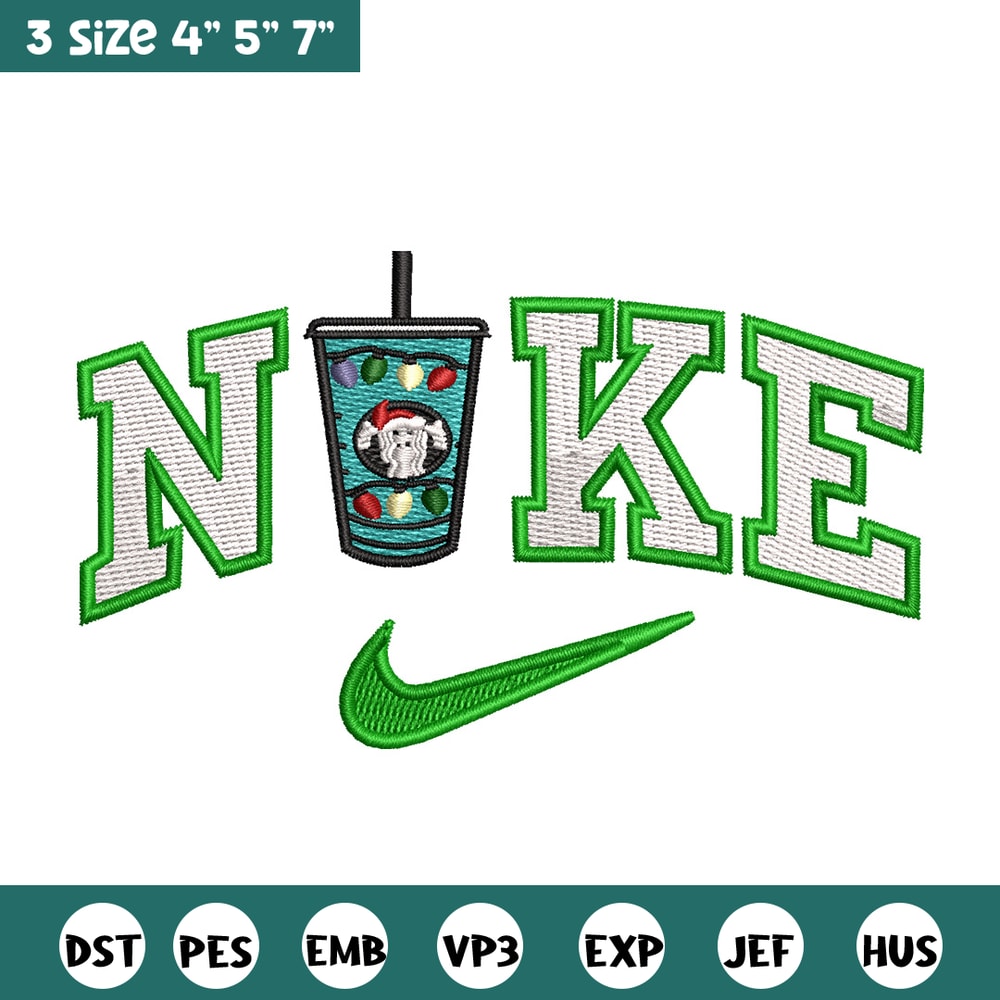 Cup green x nike embroidery design, Cup embroidery, Nike design, Embroidery shirt, Embroidery file, Digital download.jpg