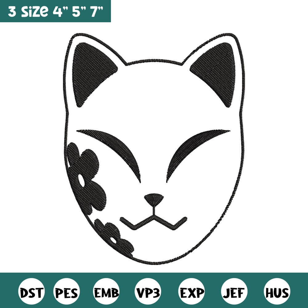 Demon Slayer mask Embroidery Design, Demon slayer Embroidery, Embroidery File, Anime Embroidery, Digital download.jpg