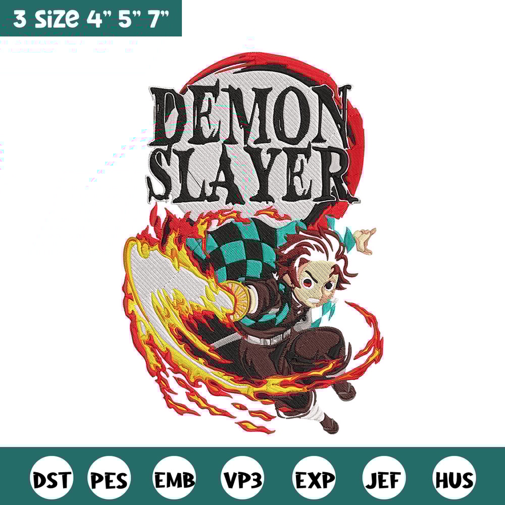 Demon slayer poster Embroidery Design, Demon slayer Embroidery, Embroidery File, Anime Embroidery, Digital download.jpg