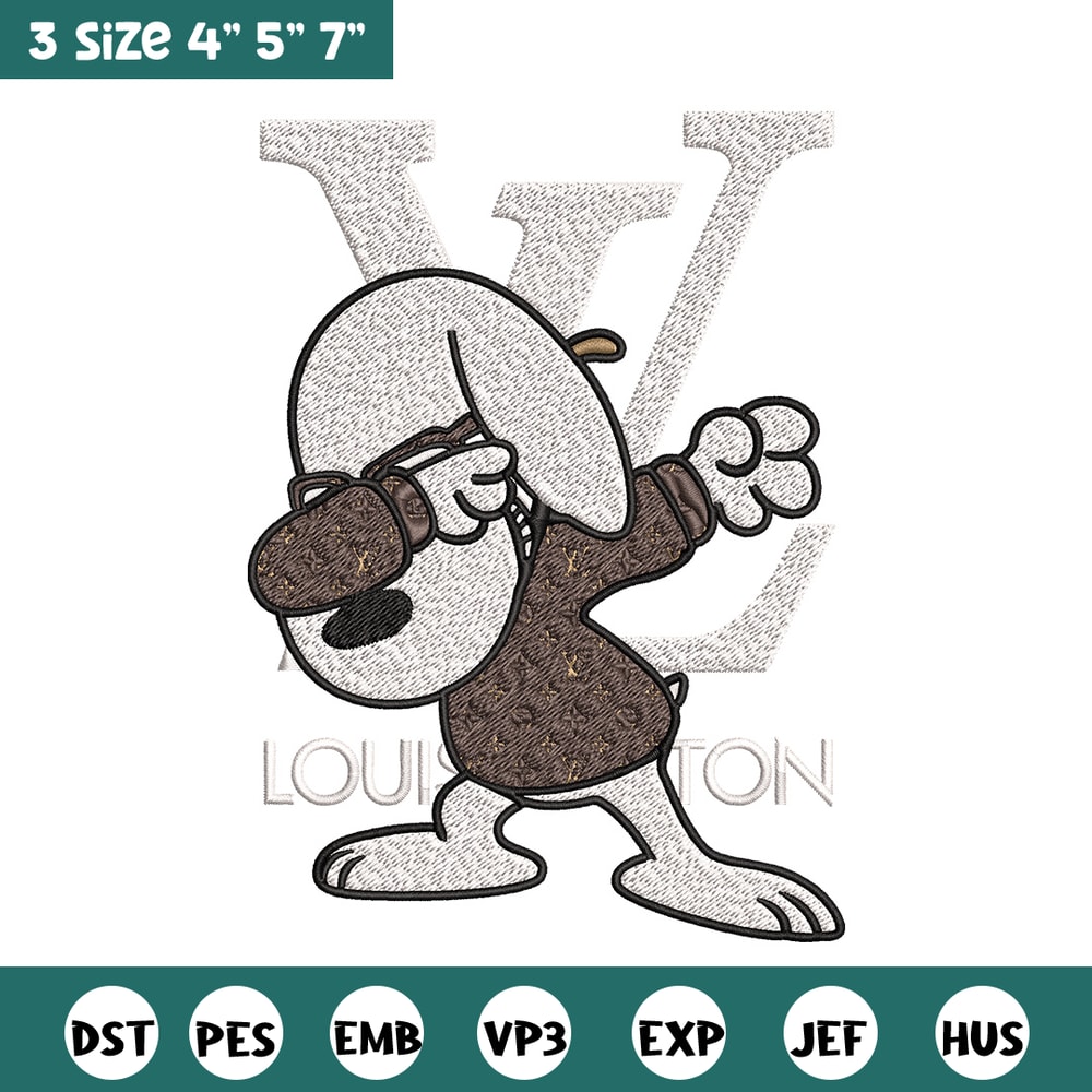Dog louis vuitton Embroidery Design, LV Embroidery, Brand Embroidery, Embroidery File, Logo shirt, Digital download.jpg