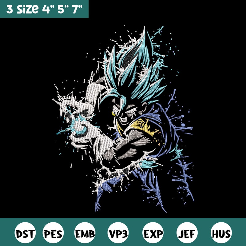 Gogeta Embroidery Design, Dragonball Embroidery, Embroidery File, Anime Embroidery, Anime shirt, Digital download.jpg