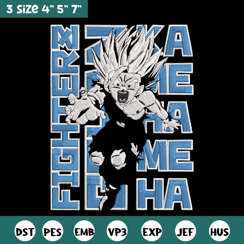 Gohan poster Embroidery Design, Dragonball Embroidery, Embroidery File, Anime Embroidery, Anime shirt, Digital download.jpg