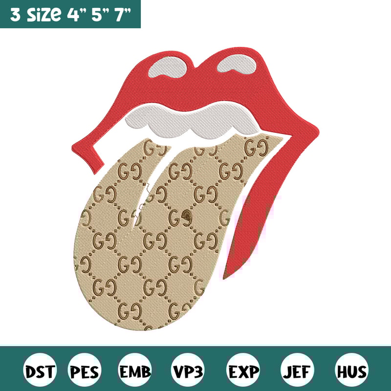 Gucci mouth Embroidery Design, Logo Embroidery, Embroidery File, Gucci Embroidery, Anime shirt, Digital download.jpg