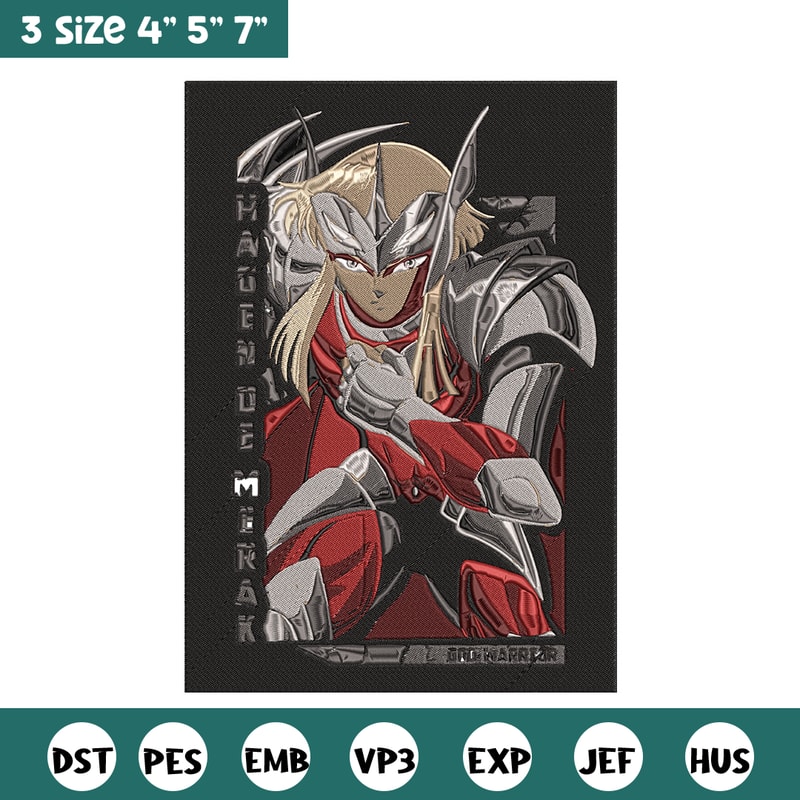 Hagen poster Embroidery Design, Saint Seiya Embroidery, Embroidery File, Anime Embroidery, Anime shirt, Digital download.jpg