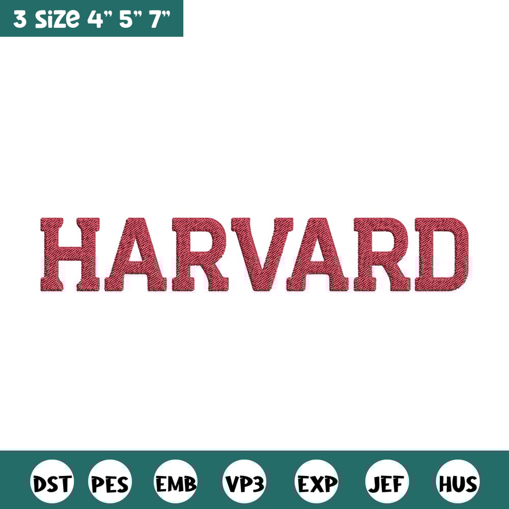 Harvard logo embroidery design, College embroidery, Sport embroidery, logo sport embroidery, Embroidery design.jpg
