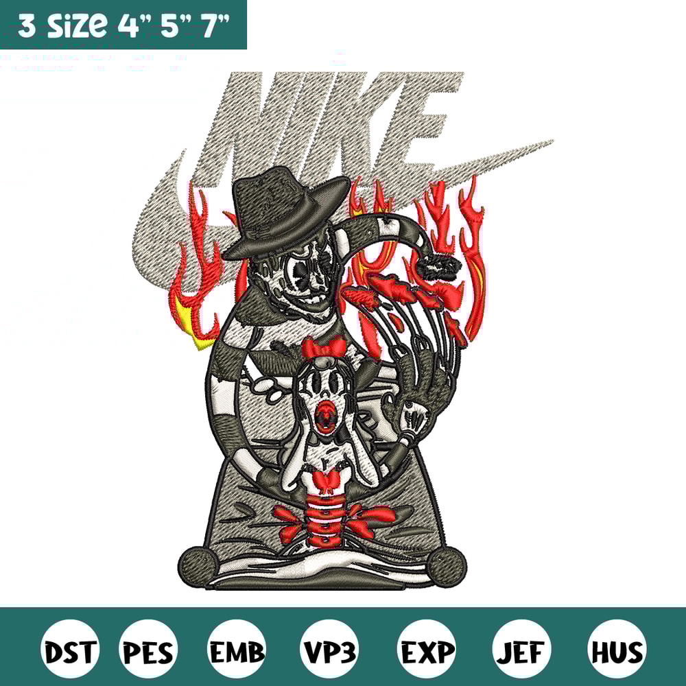 Horror cartoon Nike Embroidery design, cartoon Embroidery, Nike design, Embroidery file, logo shirt, Instant download..jpg