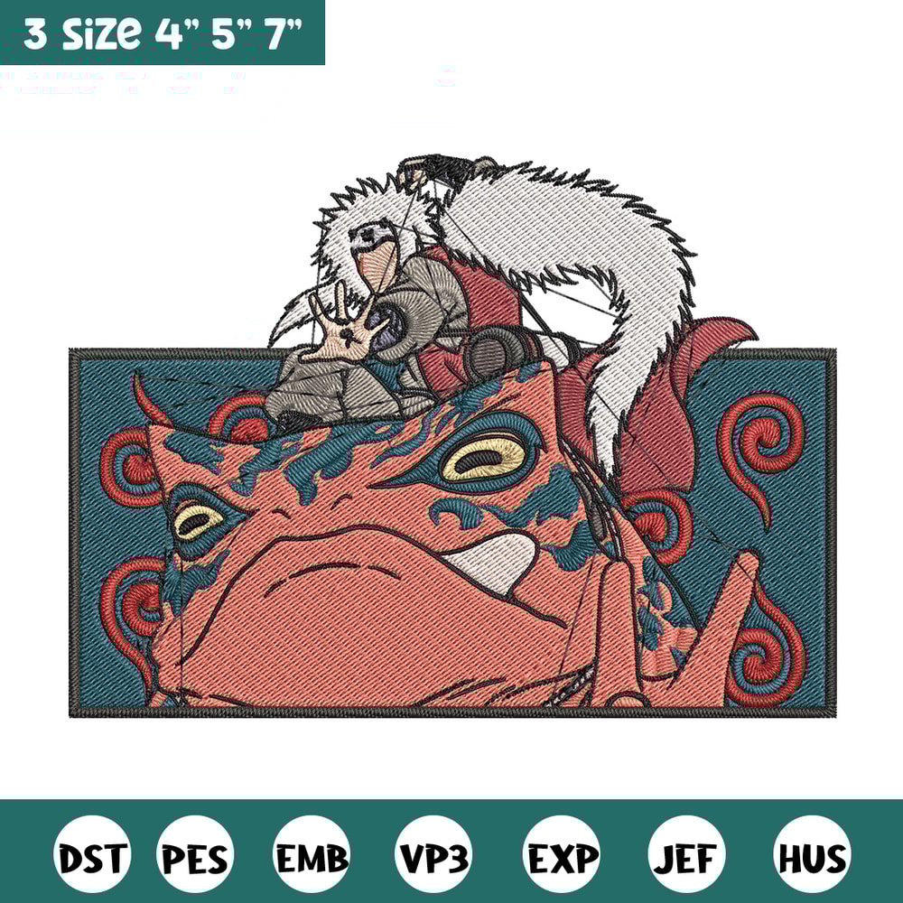Jiraiya rectangle Embroidery Design, Naruto Embroidery, Embroidery File, Anime Embroidery, Anime shirt, Digital download.jpg