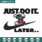 Just Do It Later Smurfs Embroidery design, Smurfs Embroidery, logo design, Embroidery File, logo shirt, Digital download.jpg