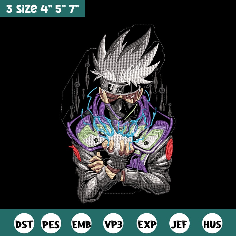 Kakashi Poster Embroidery Design, Naruto Embroidery, Embroidery File, Anime Embroidery,Anime shirt, Digital download.jpg