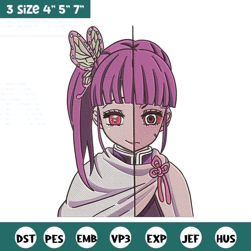 Kanao face Embroidery Design, Demon slayer Embroidery, Embroidery File, Anime Embroidery, Digital download..jpg