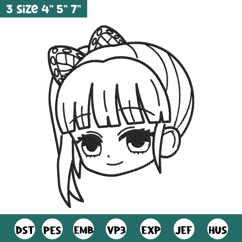 Kanao face Embroidery Design, Demon slayer Embroidery, Embroidery File, Anime Embroidery, Digital download.jpg