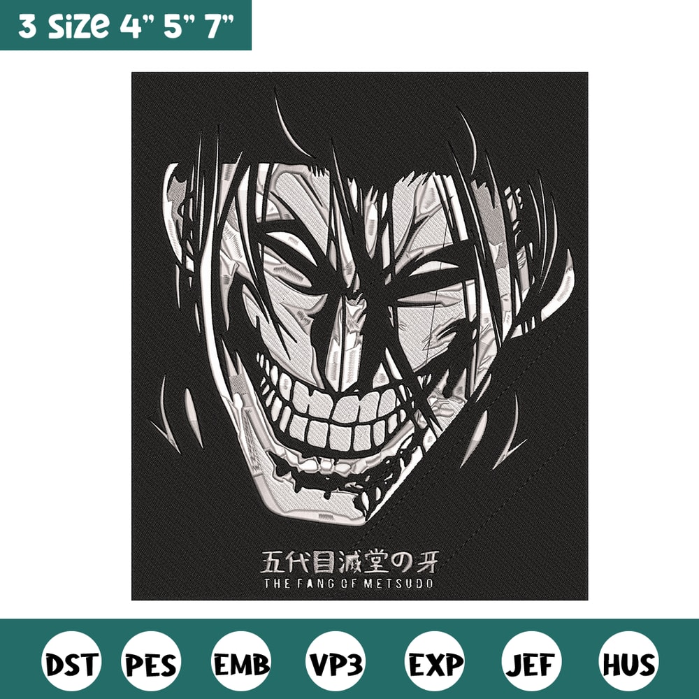 Kanoh Agito Embroidery Design,Kengan Ashura Embroidery, Embroidery File, Anime Embroidery, Anime shirt, Digital download.jpg
