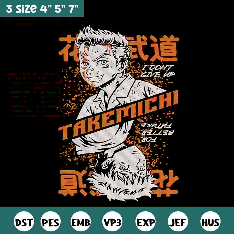 Takemichi poster Embroidery Design, Tokyo revengers Embroidery, Embroidery File, Anime Embroidery, Digital download.jpg