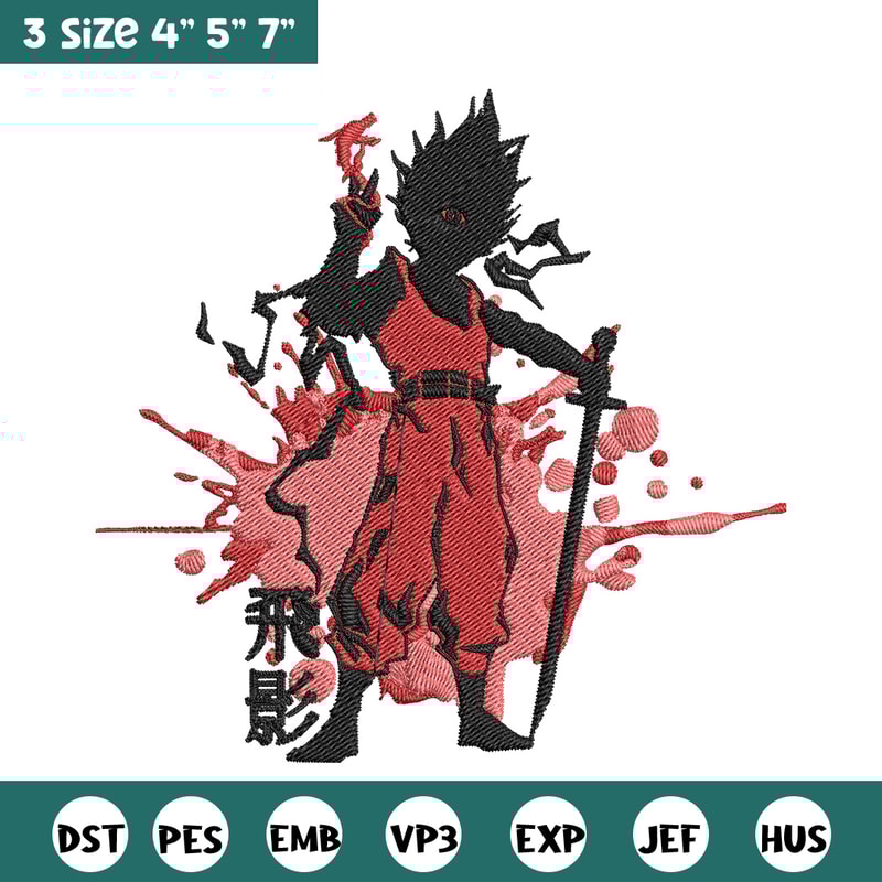 Tobikage Poster Embroidery Design, Tobikage Embroidery, Embroidery File, Anime Embroidery, Anime shirt, Digital download.jpg