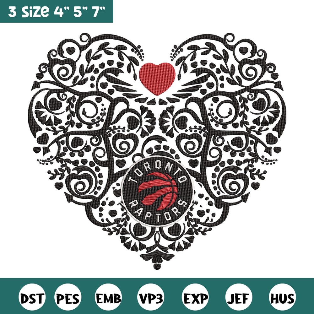 Toronto Raptors heart embroidery design, NBA embroidery, Sport embroidery,Embroidery design, Logo sport embroidery..jpg