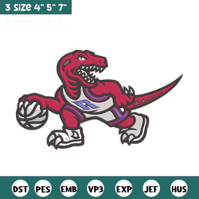 Toronto Raptors mascot embroidery design, NBA embroidery, Sport embroidery, Embroidery design, Logo sport embroidery.jpg