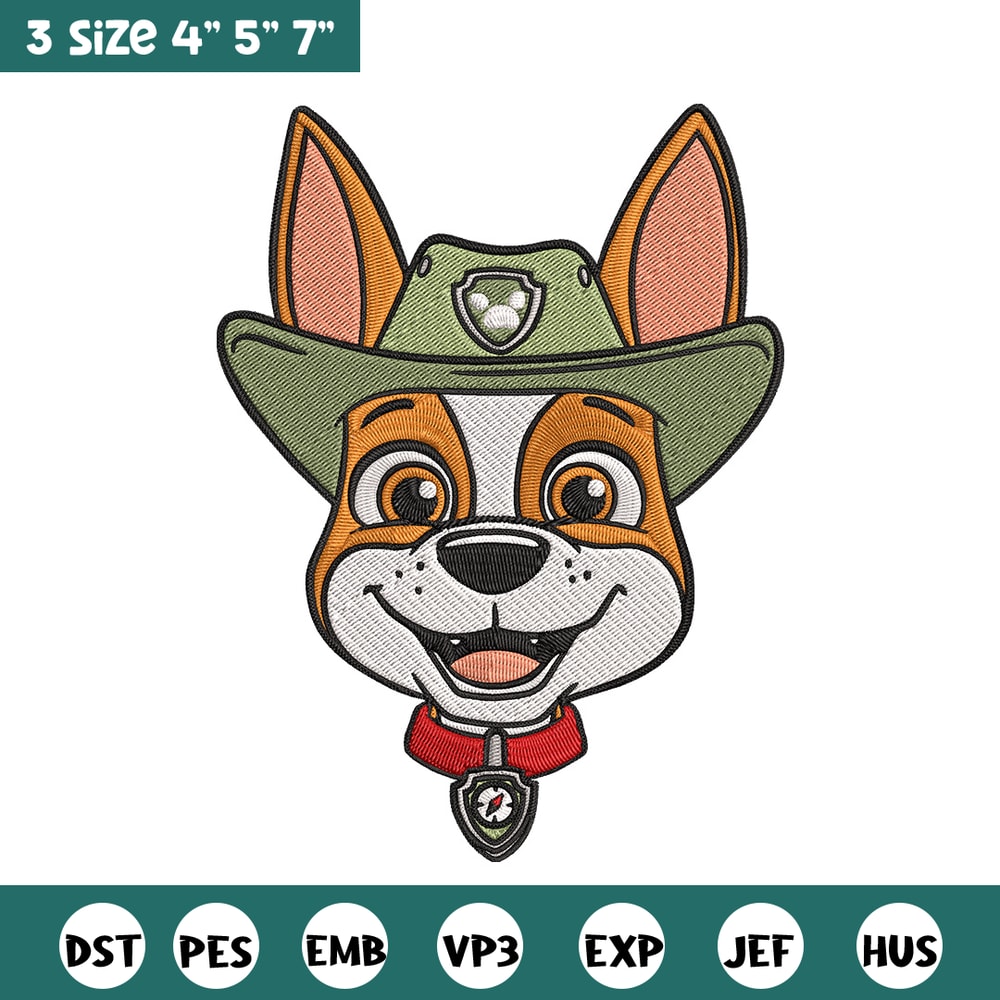 Tracker dog Embroidery Design, Paw patrol Embroidery, Embroidery File, Anime Embroidery, Anime shirt, Digital download.jpg