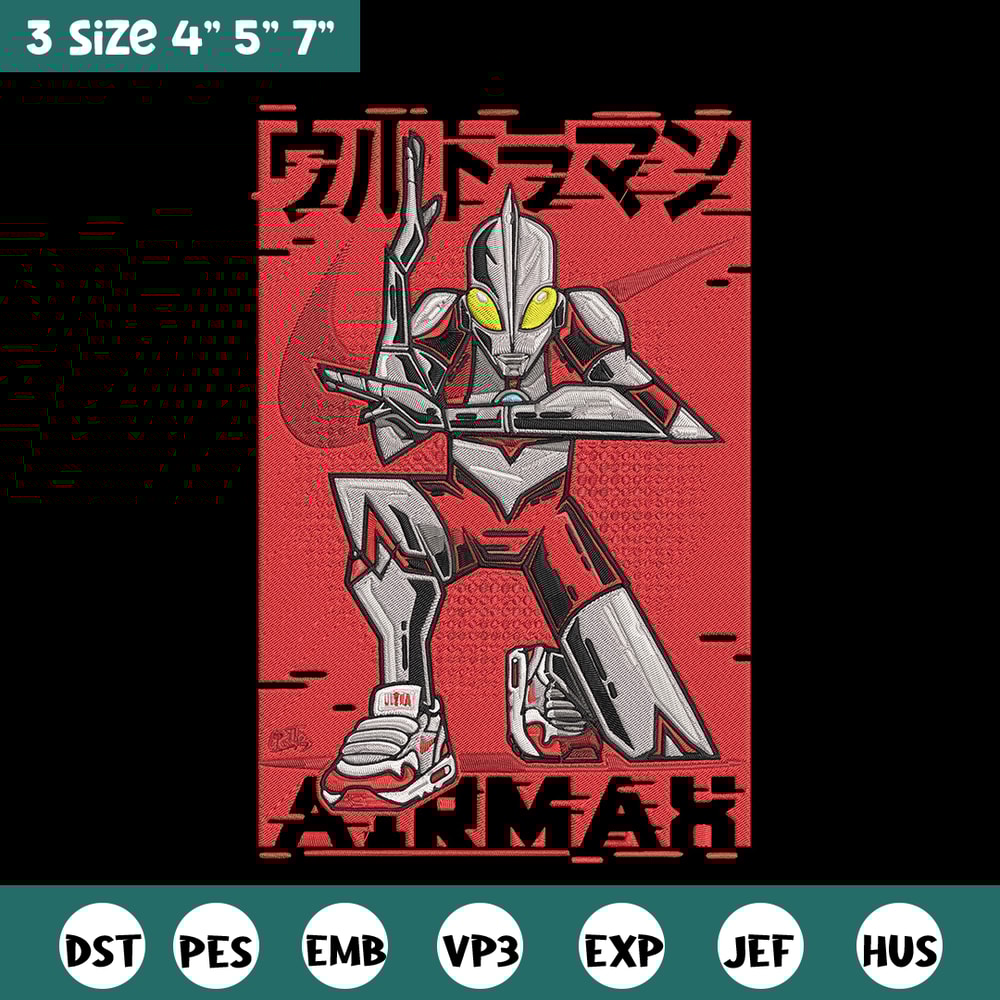 Ultraman poster Embroidery Design, Ultraman Embroidery, Embroidery File, Anime Embroidery, Anime shirt, Digital download.jpg