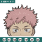 Yuji Peeker Embroidery Design, Jujutsu Embroidery, Embroidery File, Anime Embroidery, Anime shirt, Digital download.jpg